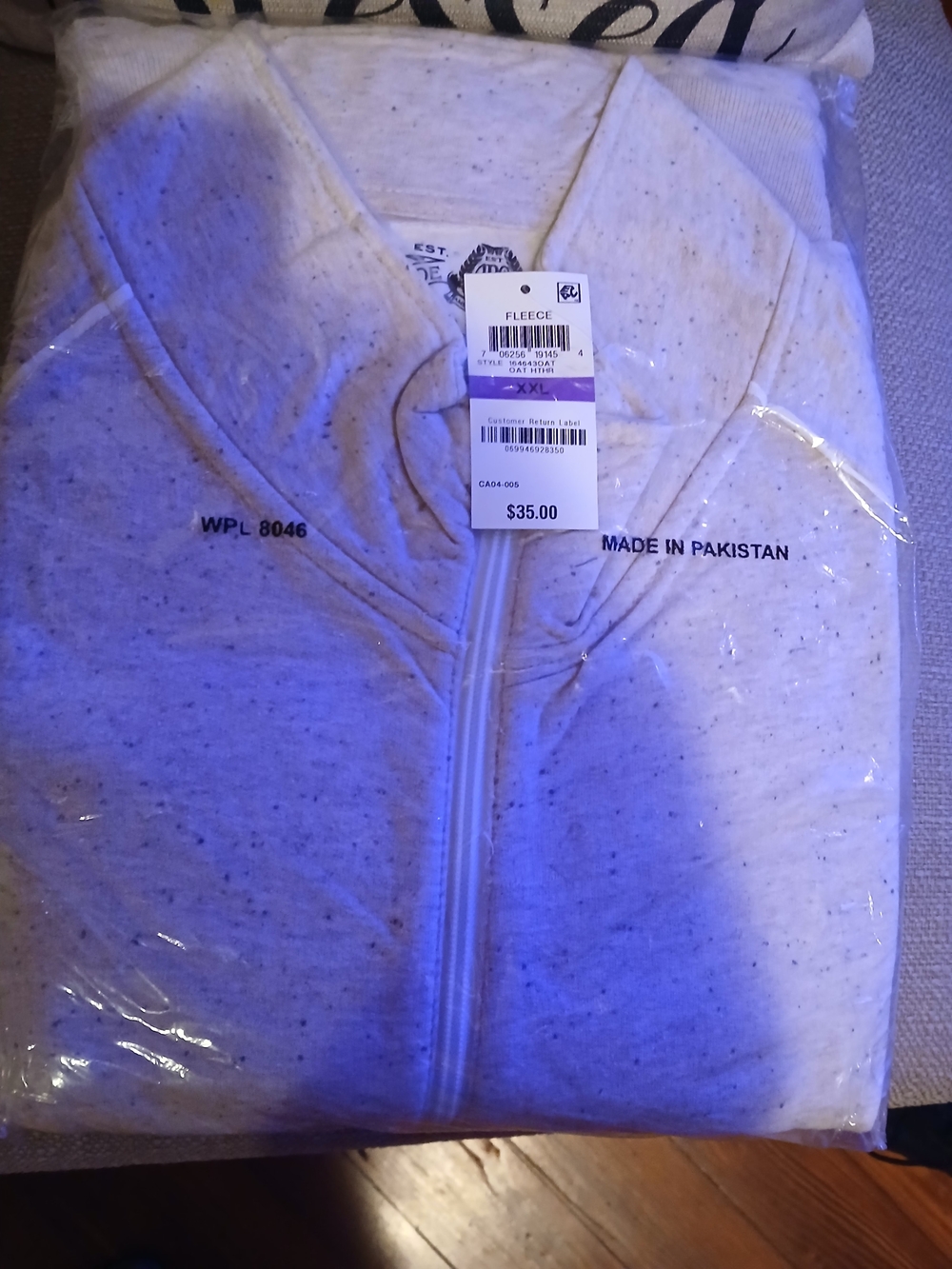 American Rag Men's Zip-Up Fleece Sweater Jacket - Light Heather Gray